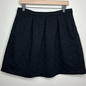 Boden Black Polka Dot Skirt Size 10R A-Line Hip Pockets